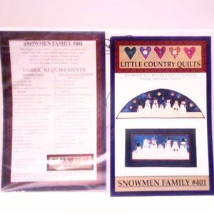 Little Country Quilts Snowmen Family #401 Wall Hanging Quilt Pattern